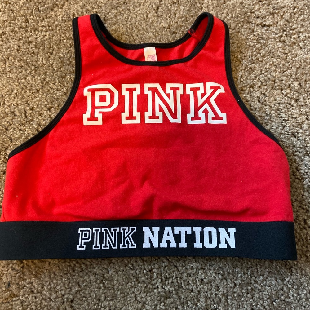Pink VS Red Pink Nation Exercise Bra